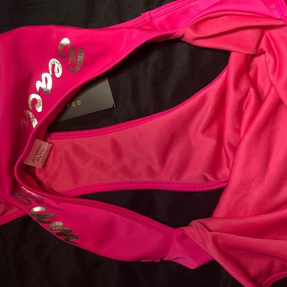 Revamped hot pink “beach bum” one piece swimsuit - Picture 9 of 9